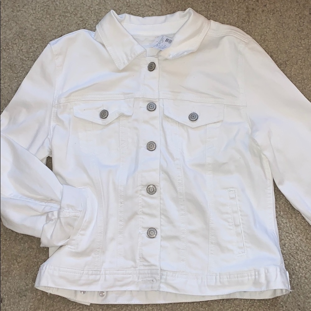 White jean jacket
